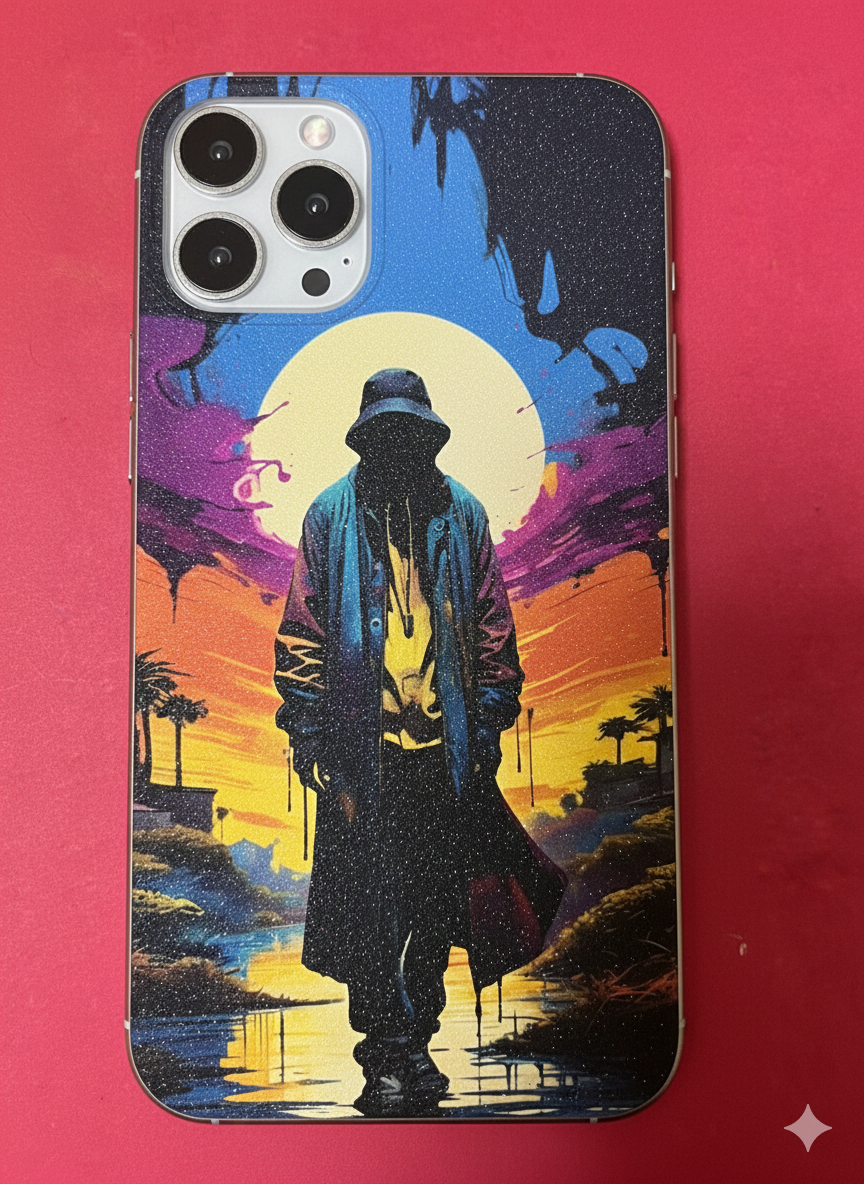 'Vibrant Sunset Bloom" Mobile Skin